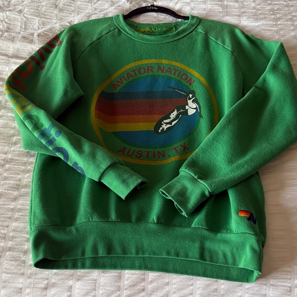 Aviator Nation Green  Sweatshirt